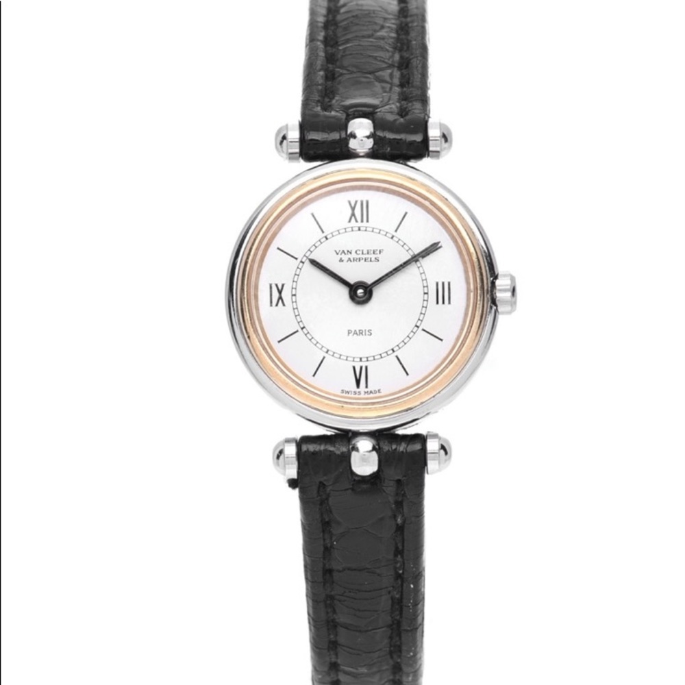 VAN CLEEF& ARPELS 18K Yellow Gold Stainless Steel